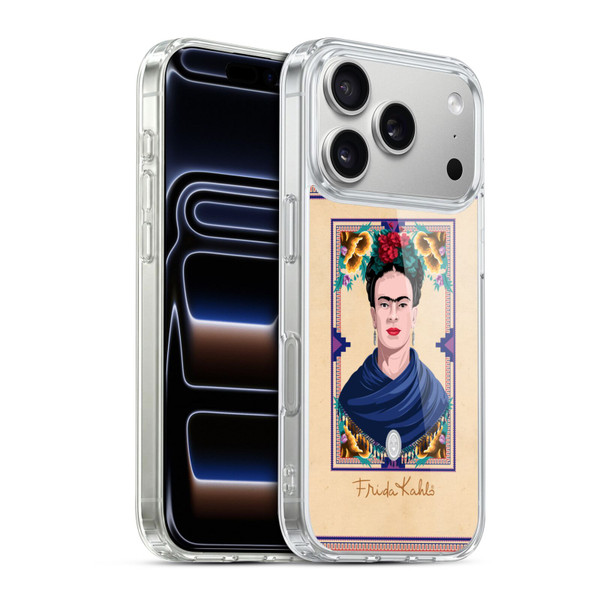 Frida Kahlo Portrait Blue Soft Gel Case for Apple iPhone 17 Pro