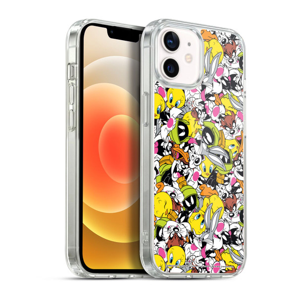 Looney Tunes Patterns Group Soft Gel Case for Apple iPhone 12 / iPhone 12 Pro & MagSafe