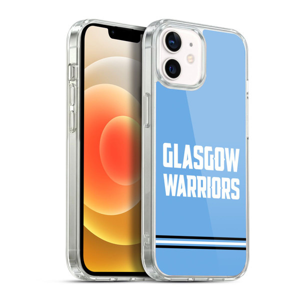 Glasgow Warriors Logo Text Type Blue Soft Gel Case for Apple iPhone 12 / iPhone 12 Pro & MagSafe
