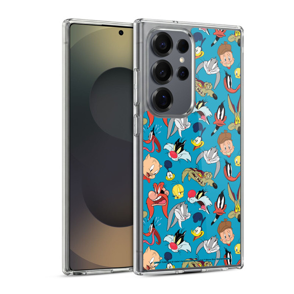 Looney Tunes Patterns Head Shots Soft Gel Case for Samsung Galaxy S25 Ultra & MagSafe