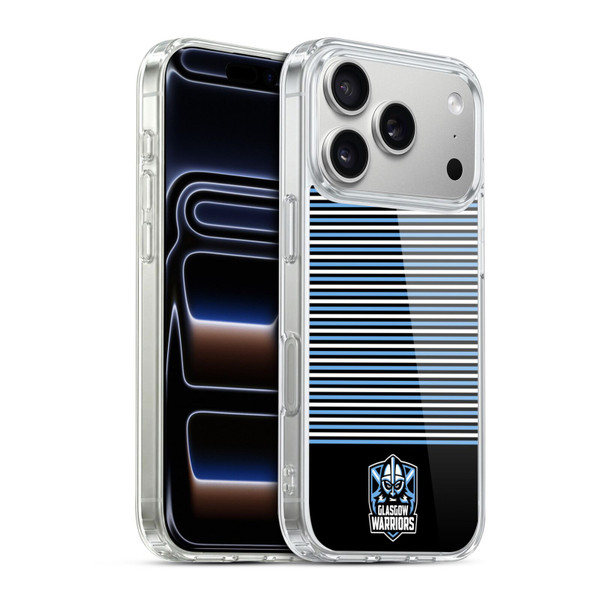 Glasgow Warriors Logo Stripes Black 2 Soft Gel Case for Apple iPhone 17 Pro