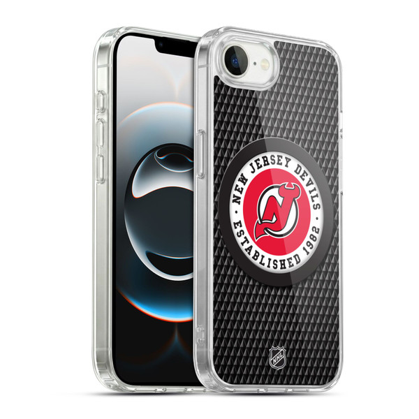 NHL New Jersey Devils Puck Texture Soft Gel Case for Apple iPhone 16e / Apple iPhone 17e & MagSafe