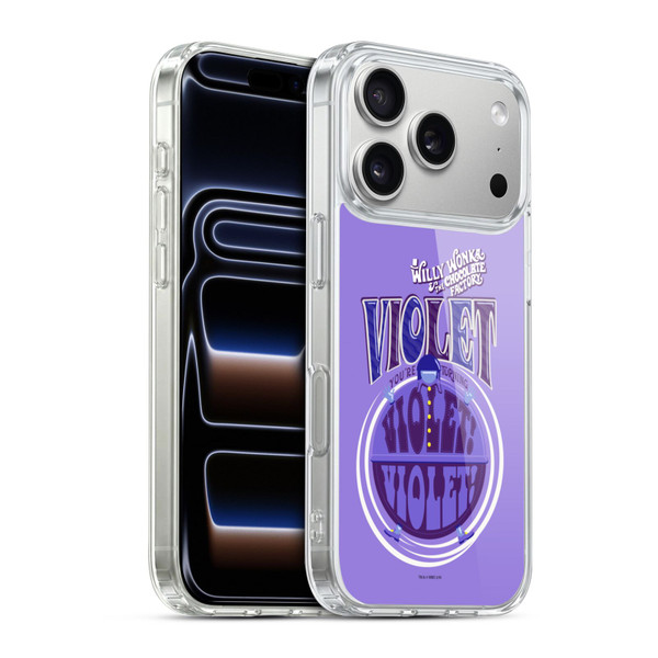Willy Wonka and the Chocolate Factory Graphics Violet Beauregarde Soft Gel Case for Apple iPhone 17 Pro