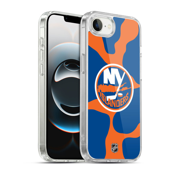 NHL New York Islanders Cow Pattern Soft Gel Case for Apple iPhone 16e / Apple iPhone 17e & MagSafe