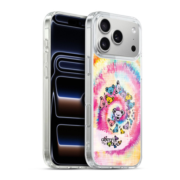 Grateful Dead Graphics Bear Tie Dye Soft Gel Case for Apple iPhone 17 Pro Max