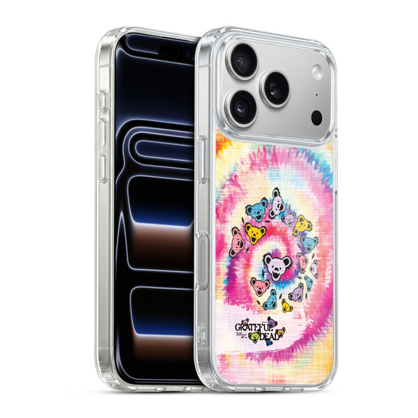 Grateful Dead Graphics Bear Tie Dye Soft Gel Case for Apple iPhone 17 Pro