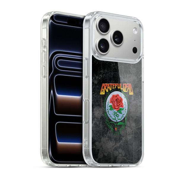 Grateful Dead Graphics Distressed Rose Soft Gel Case for Apple iPhone 17 Pro