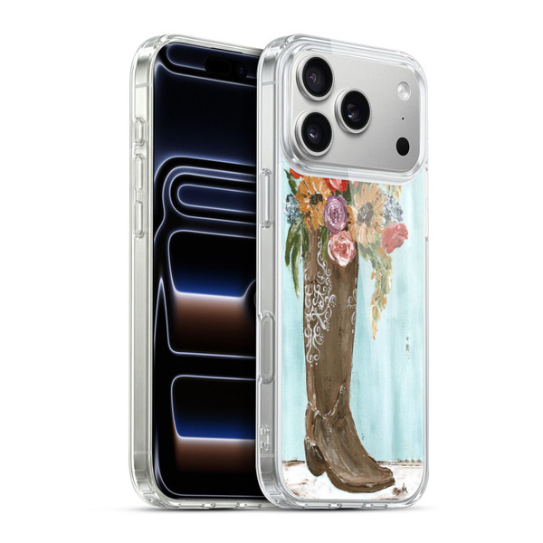 Haley Bush Floral Painting Boot Soft Gel Case for Apple iPhone 17 Pro Max