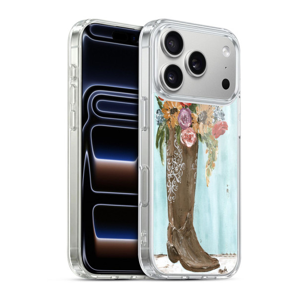 Haley Bush Floral Painting Boot Soft Gel Case for Apple iPhone 17 Pro