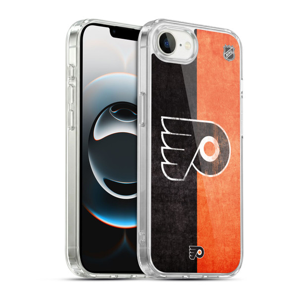 NHL Philadelphia Flyers Half Distressed Soft Gel Case for Apple iPhone 16e / Apple iPhone 17e & MagSafe