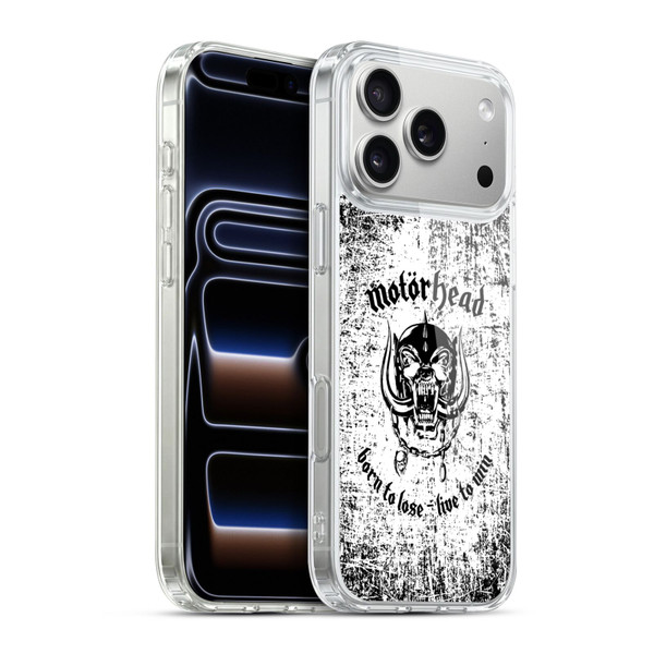 Motorhead Logo Born To Lose Live To Win Soft Gel Case for Apple iPhone 17 Pro Max