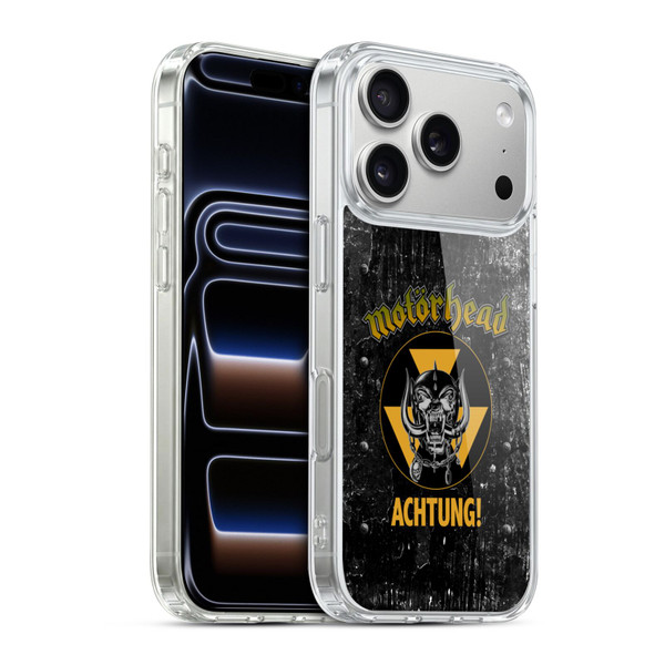 Motorhead Logo Achtung! Soft Gel Case for Apple iPhone 17 Pro