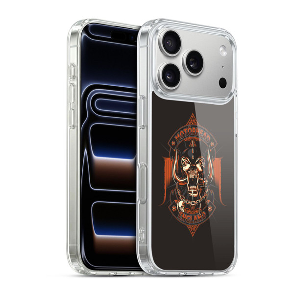 Motorhead Logo Snaggletooth Logo Soft Gel Case for Apple iPhone 17 Pro