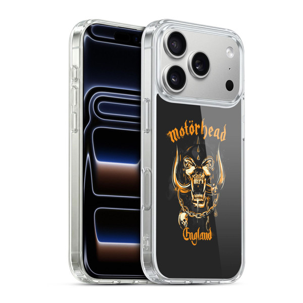 Motorhead Logo Warpig England Soft Gel Case for Apple iPhone 17 Pro
