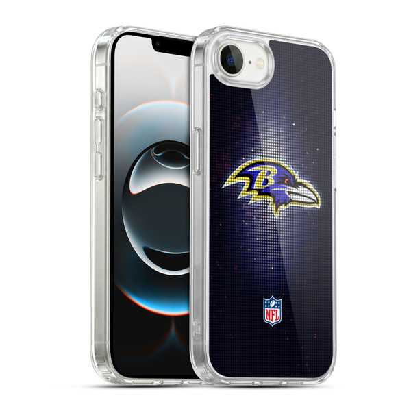 NFL Baltimore Ravens Artwork LED Soft Gel Case for Apple iPhone 16e / Apple iPhone 17e & MagSafe