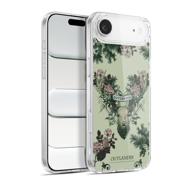 Outlander Composed Graphics Floral Deer Soft Gel Case for Apple iPhone 17 Air