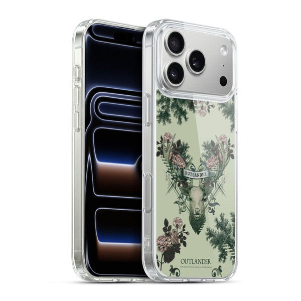 Outlander Composed Graphics Floral Deer Soft Gel Case for Apple iPhone 17 Pro Max