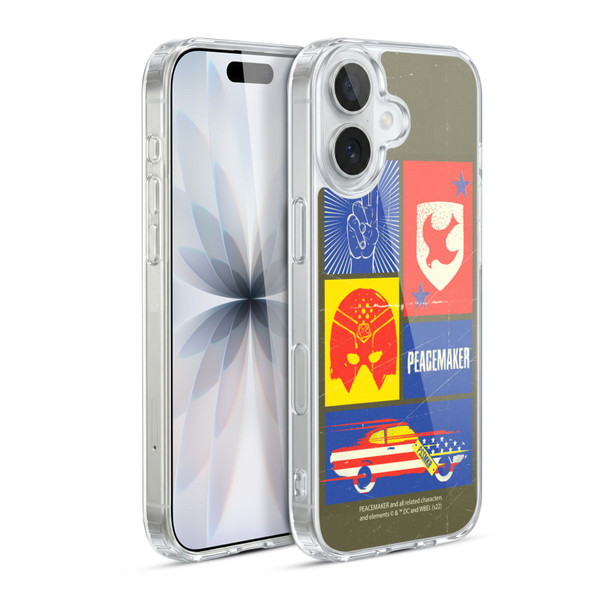Peacemaker: Television Series Graphics Icons Soft Gel Case for Apple iPhone 17