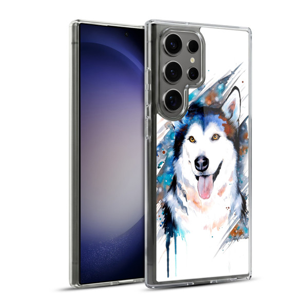 Pixie Cold Animals Husky Soft Gel Case for Samsung Galaxy S23 Ultra 5G & MagSafe