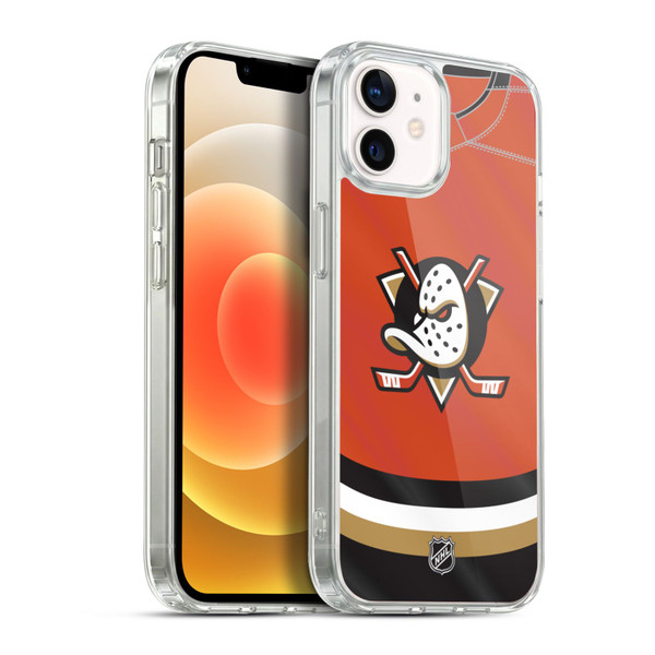 NHL Anaheim Ducks Jersey Soft Gel Case for Apple iPhone 12 / iPhone 12 Pro & MagSafe