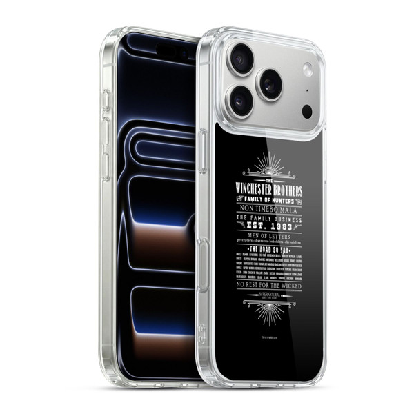 Supernatural Vectors Winchester Brothers Soft Gel Case for Apple iPhone 17 Pro Max