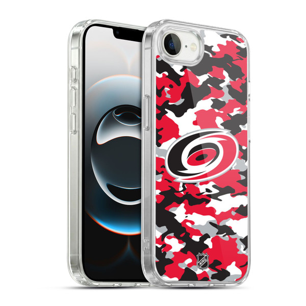 NHL Carolina Hurricanes Camouflage Soft Gel Case for Apple iPhone 16e / Apple iPhone 17e & MagSafe