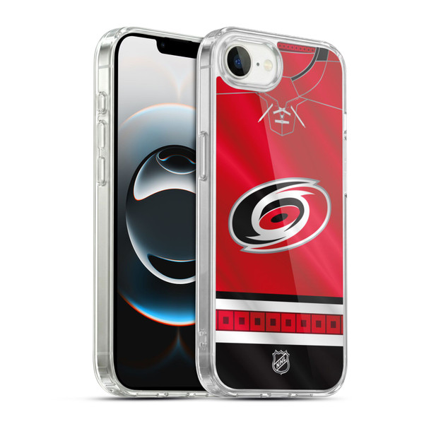 NHL Carolina Hurricanes Jersey Soft Gel Case for Apple iPhone 16e / Apple iPhone 17e & MagSafe