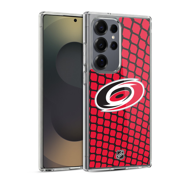 NHL Carolina Hurricanes Net Pattern Soft Gel Case for Samsung Galaxy S25 Ultra & MagSafe