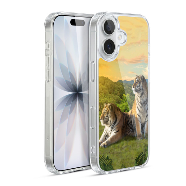 Vincent Hie Key Art Tigers In Sunset Soft Gel Case for Apple iPhone 17