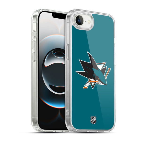 NHL San Jose Sharks Plain Soft Gel Case for Apple iPhone 16e / Apple iPhone 17e & MagSafe