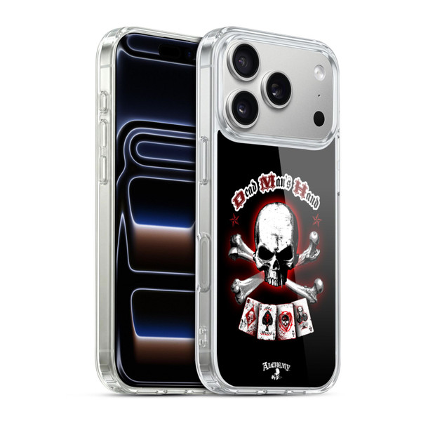 Alchemy Gothic Skull And Cards Dead Man's Hand Soft Gel Case for Apple iPhone 17 Pro