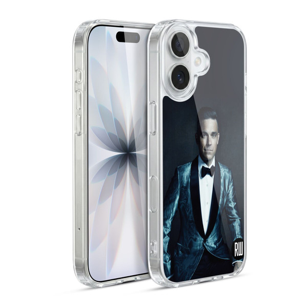Robbie Williams Calendar Dark Background Soft Gel Case for Apple iPhone 17