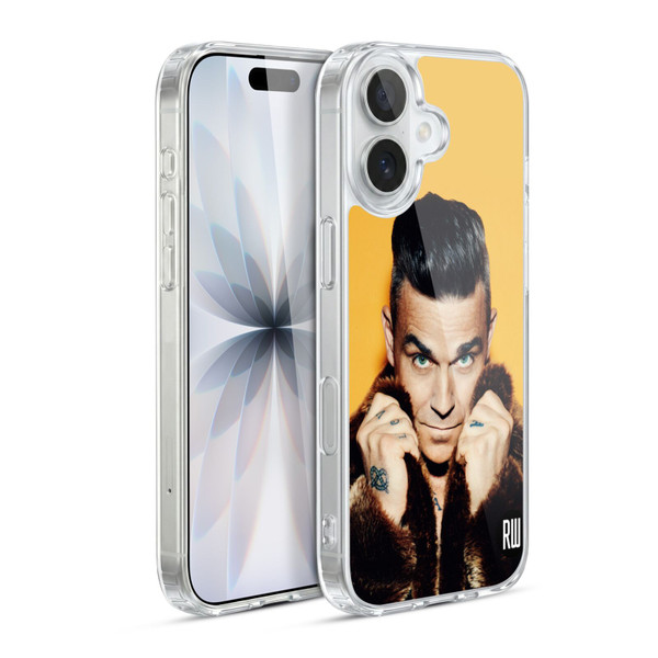 Robbie Williams Calendar Fur Coat Soft Gel Case for Apple iPhone 17