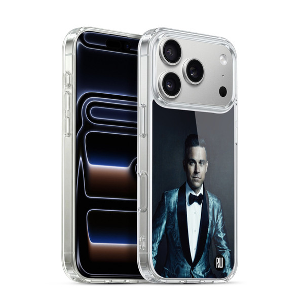 Robbie Williams Calendar Dark Background Soft Gel Case for Apple iPhone 17 Pro