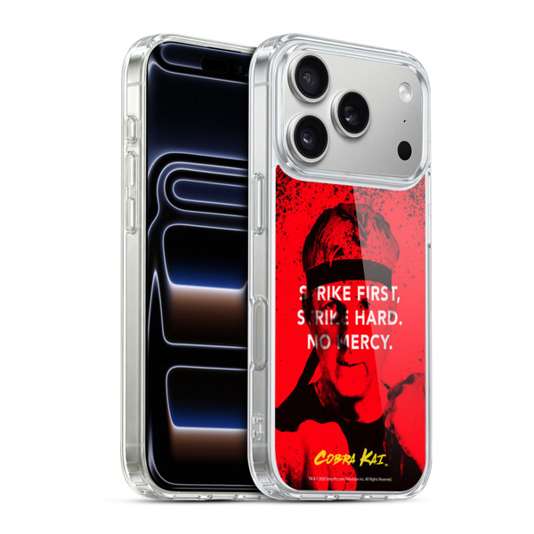 Cobra Kai Composed Art John Lawrence Strike Soft Gel Case for Apple iPhone 17 Pro