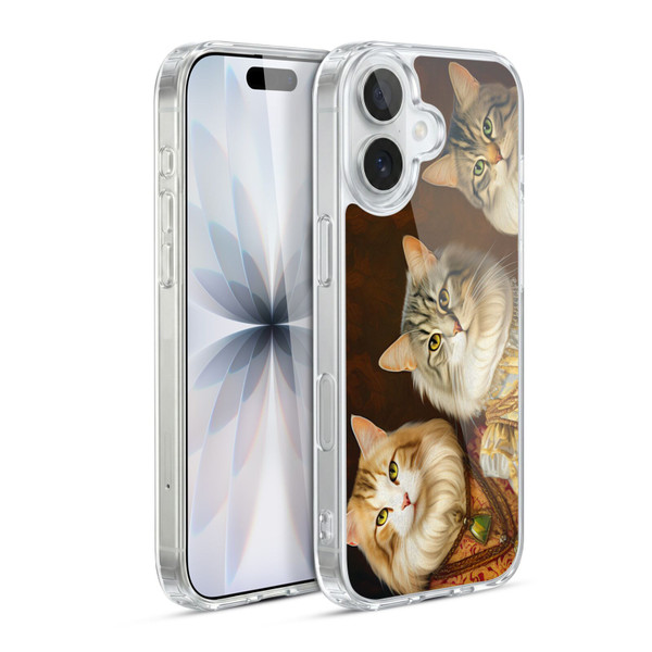 Michael David Ward Animals Fancy Cats Soft Gel Case for Apple iPhone 17