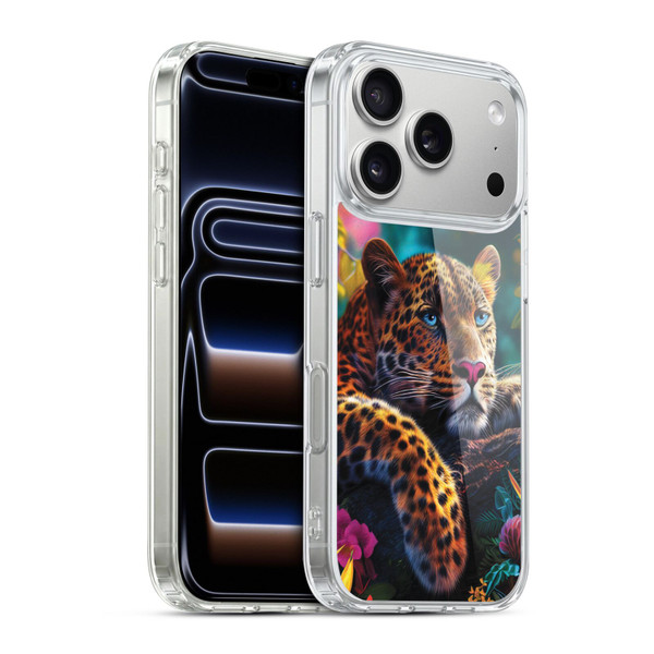 Michael David Ward Animals Reclining Leopard Soft Gel Case for Apple iPhone 17 Pro