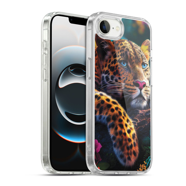 Michael David Ward Animals Reclining Leopard Soft Gel Case for Apple iPhone 16e / Apple iPhone 17e & MagSafe