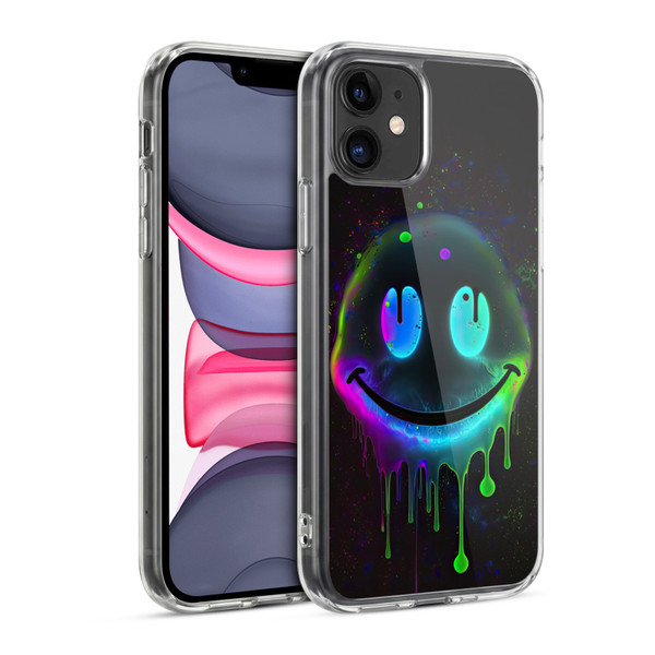 Wumples Cosmic Arts Drip Smiley Soft Gel Case for Apple iPhone 11