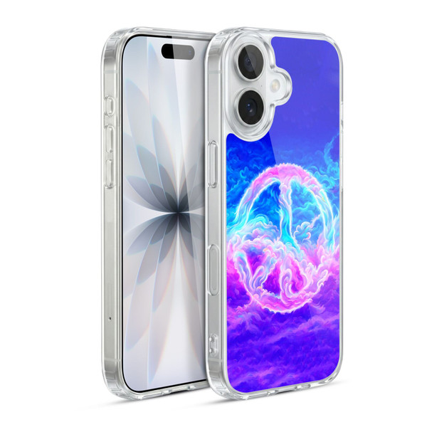 Wumples Cosmic Arts Clouded Peace Symbol Soft Gel Case for Apple iPhone 17