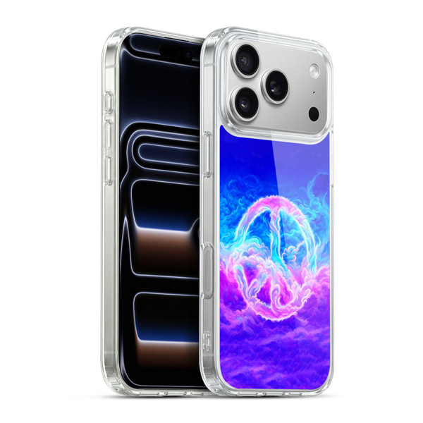 Wumples Cosmic Arts Clouded Peace Symbol Soft Gel Case for Apple iPhone 17 Pro Max