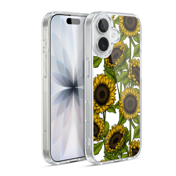 Katerina Kirilova Floral Patterns Sunflowers Soft Gel Case for Apple iPhone 17