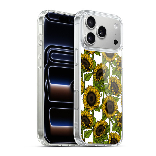 Katerina Kirilova Floral Patterns Sunflowers Soft Gel Case for Apple iPhone 17 Pro Max