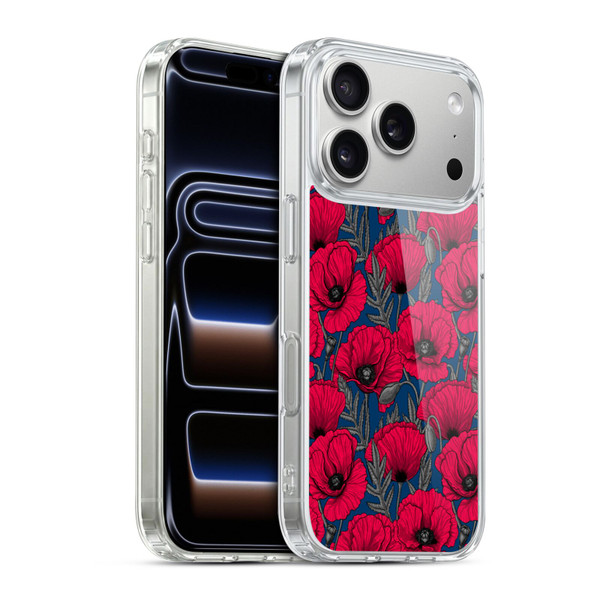 Katerina Kirilova Floral Patterns Night Poppy Garden Soft Gel Case for Apple iPhone 17 Pro