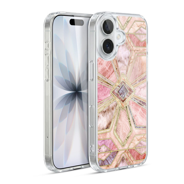 Micklyn Le Feuvre Marble Patterns Gilded Stone Tiles Soft Gel Case for Apple iPhone 17