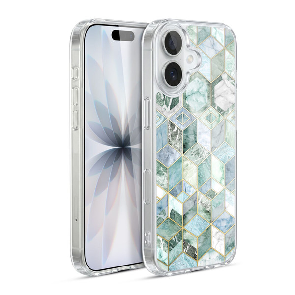Micklyn Le Feuvre Marble Patterns Jade Honeycomb Soft Gel Case for Apple iPhone 17