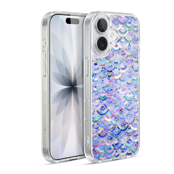 Micklyn Le Feuvre Marble Patterns Mosaic In Amethyst And Lapis Lazuli Soft Gel Case for Apple iPhone 17