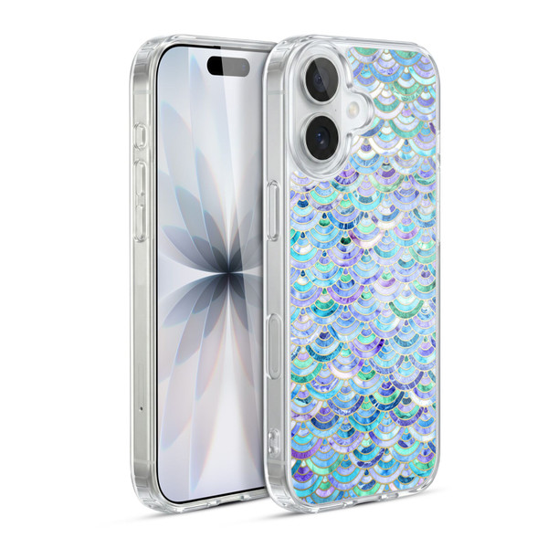 Micklyn Le Feuvre Marble Patterns Mosaic In Sapphire And Emerald Soft Gel Case for Apple iPhone 17