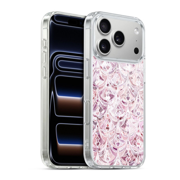 Micklyn Le Feuvre Marble Patterns Berry Frosting Art Deco Pattern Soft Gel Case for Apple iPhone 17 Pro