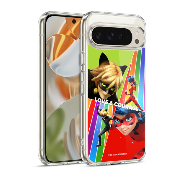 Miraculous Ladybug Graphics Love & Courage Soft Gel Case for Google Pixel 9 / Pixel 9 Pro